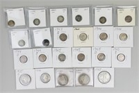 90% Silver Dimes, Quarters & Half Dollars.