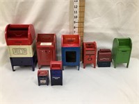 (8) Mailbox Banks, Tin & Cast Iron