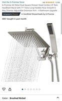 G-Promise All Metal Dual Square Shower Head COMBO