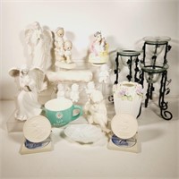 Porcelain Figures, Goebel Coasters, Candle Holders