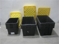 Twelve Assorted Storage Totes See Info