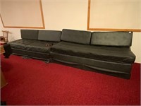 2 70s Modular Sofas Black Each 75" x 30"