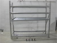 24"x 76.5"x 6' Metal Wire Shelf W/Wheels See Info