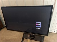 LG plasma TV.  Approx 60in with stand.