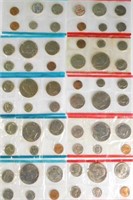 (5) US Mint uncirculated coin sets: 1970, 1975,