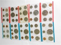 (5) US Mint uncirculated coin sets; 1970, 1974,
