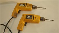Two Yellow Hand Drills - work
