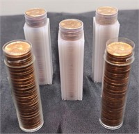 (5) Rolls of Lincoln Cent / Penny Uncirculated