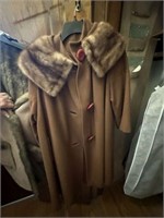 3 Vintage Coats Incl One w/Genuine Fur Collar