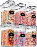 PRAKI 6PCS Airtight Cereal Containers  4L