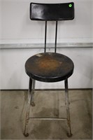 INDUSTRIAL STYLE BAR STOOL OR WORK BENCH STOOL -