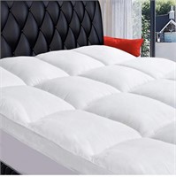 COONP WHITE QUEEN SIZED MATTRESS TOPPER WITH 8 TO