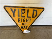 Yield Right of Way Triangle Sign