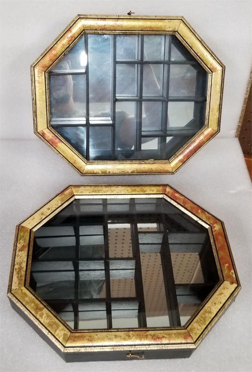 Two Mirrored Trinket Boxes
