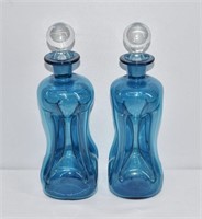 Holmegaard Glug - Glug Blue Glass Decanters