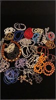 Several strands of beaded necklaces