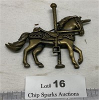 Beautiful Vintage Carousel Horse Brooch Pin