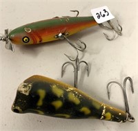 Wooden Pfluger Fishing Lure & Unmarked Lure