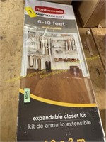 Rubbermaid 6-10ft.FastTrack expandable closet kit