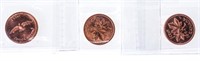Group of 3 Canada One Cent Coins - 1964 MS64, 1964