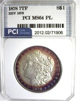 1878 7TF Rev 79 Morgan MS64 PL LISTS $1550