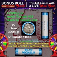 1-5 FREE BU Nickel rolls with win of this 2005-p O