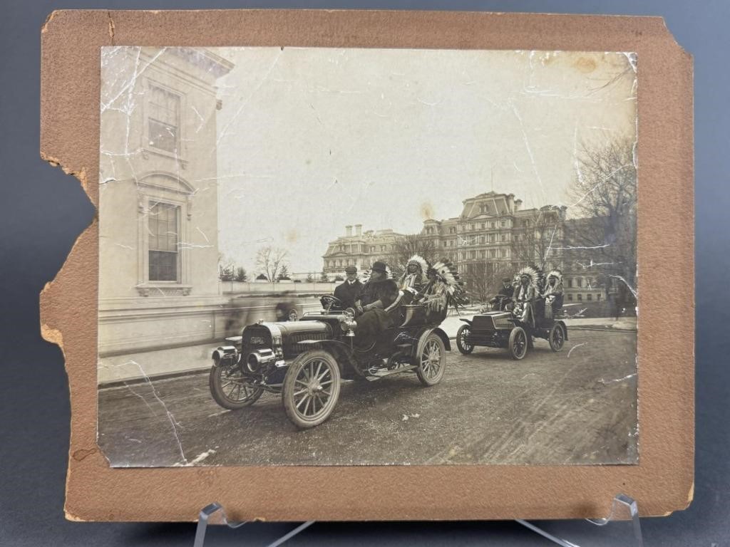 Indians in Automobiles at 1904 World's Fair.