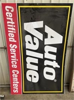Auto Value certified service center metal sign