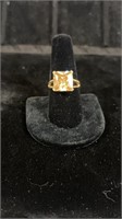 Size 9.25 sterling silver citrine ring