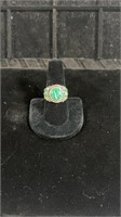 Size 8.75 sterling silver amazonite ring with