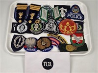 29) ASSORTED POLICE PATCHES / ARMBANDS