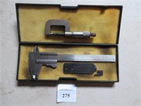 A Cased Caliper and Micrometer Set