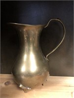 Vintage brass water pitcher from India