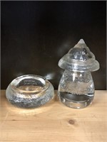 Glass Japanese candle holder and glass lighter