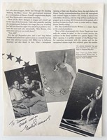 Esther Williams signed magazine page