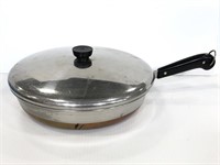 Revere Ware stainless steel skillet pan and lid