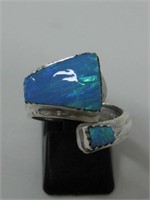 Sterling Silver Opal Hallmarked Ring