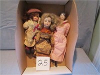 Lot of 3 vintage dolls