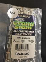 500pcs Aluminum Sleeves size K  by Hi-Seas