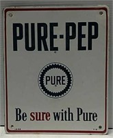 SPP Pure-Pep Gas Pump Plate Sign