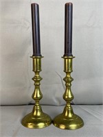 Brass Candle Sticks With Tappers