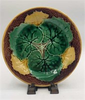 Rare Wedgwood Majolica 'Sorrel Leaf' Plate