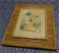 Framed fashion scene in Bamboo style thatched