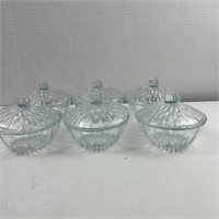 Lot of 6 Candy Dishes with lids