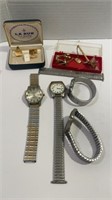 Group of Men’s Watches, Some Vtg. For Parts &