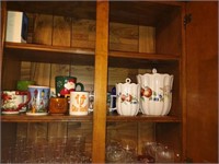 Nice group of coffee cups mugs plus 2 cannisters