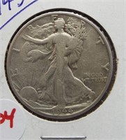 1944-S Walking Liberty silver half dollar.