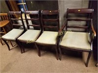 4 ANTIQUE WOODEN CHAIRS