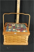 SEWING BASKET PLUS CONTENTS
