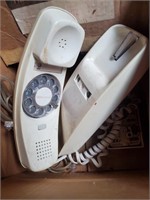 Vintage White Trimline Rotary Phone
